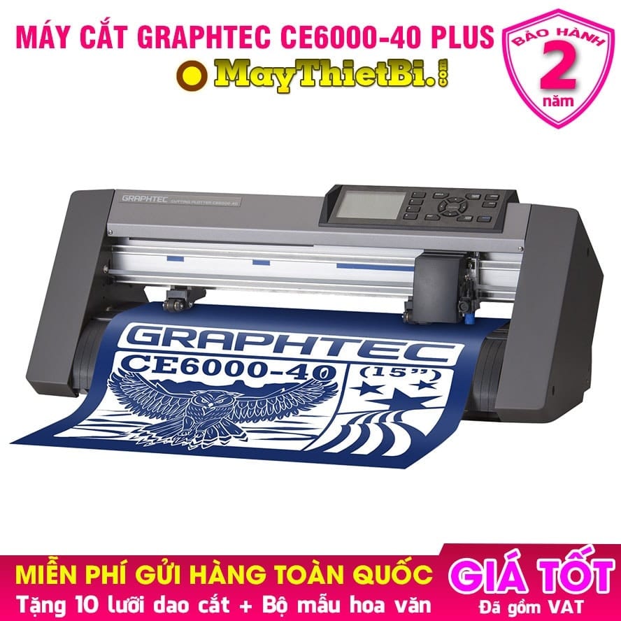 Máy cắt bế tem nhãn decal Graphtec CE6000-40 Plus khổ 4 tấc