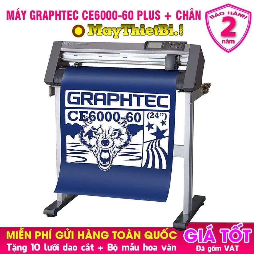 Máy cắt decal Graphtec CE6000-60 Plus kèm chân máy chính hãng