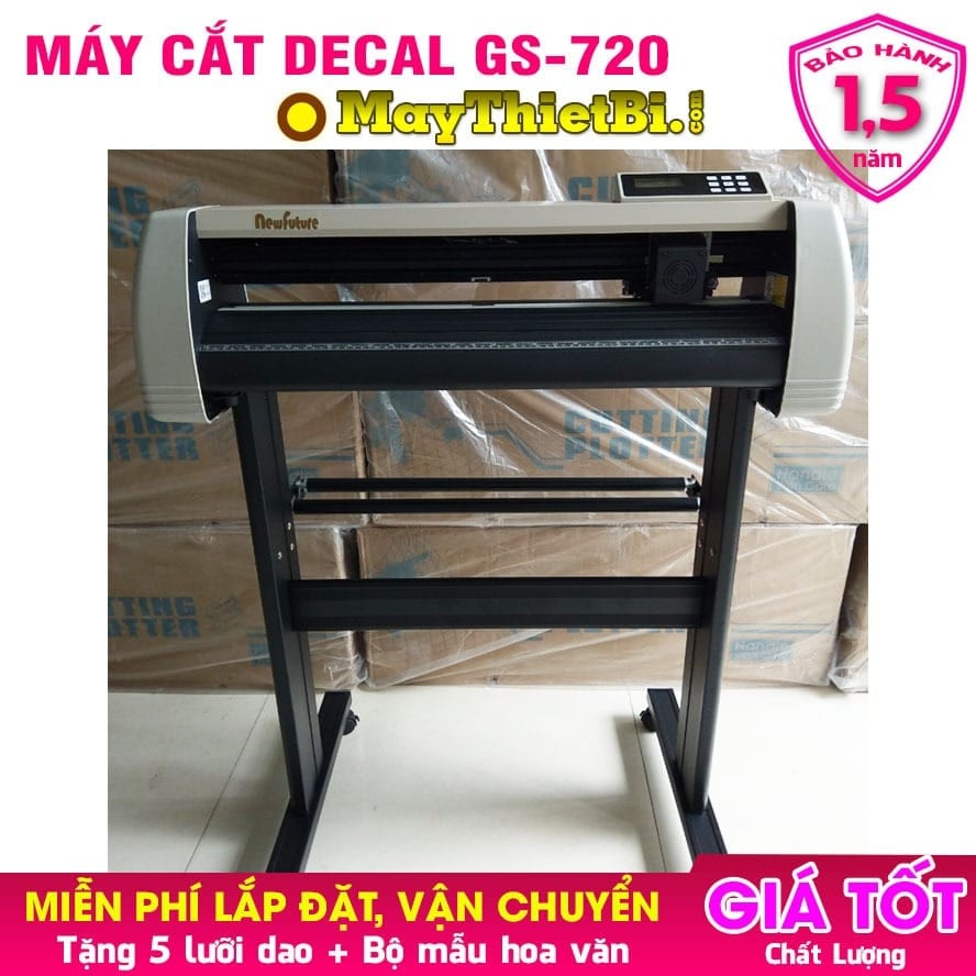 Máy cắt decal GS-720 cắt trực tiếp từ Corel BH 1.5 năm