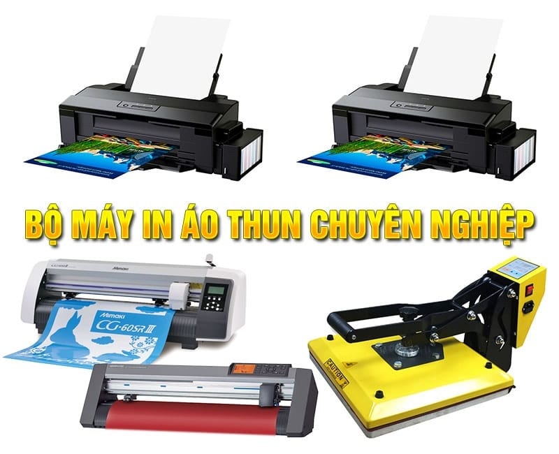 Bộ máy in áo thun chuyên nghiệp dễ làm ít vốn