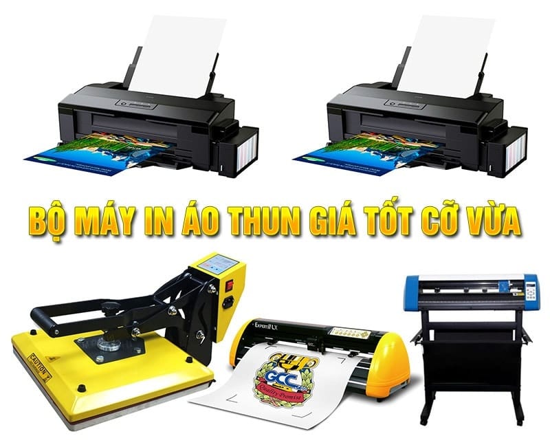 Bộ máy in áo thun giá tốt nhiều người dùng