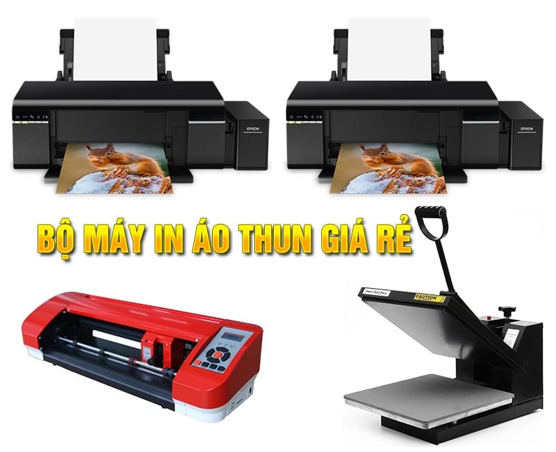 Bộ máy in áo thun giá rẻ chỉ hơn 20 triệu đồng
