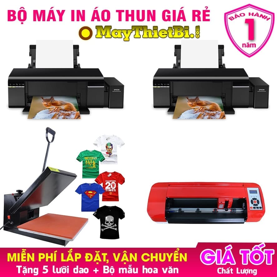Bộ máy in áo thun giá rẻ chỉ hơn 20 triệu đồng
