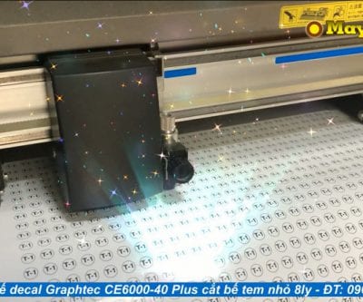 Cắt bế tem nhãn tròn nhỏ 8ly với máy cắt bế Graphtec CE6000-40 Plus