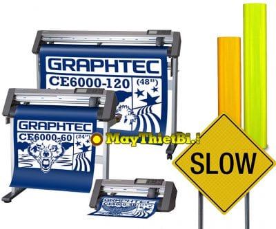 Cắt decal phản quang 3M 3900 - 3400 bảng giao thông với máy Graphtec CE6000 Plus