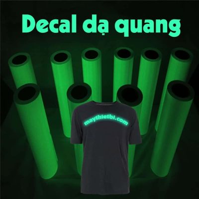Decal dạ quang chuyển nhiệt ép áo thun tự phát sáng ban đêm