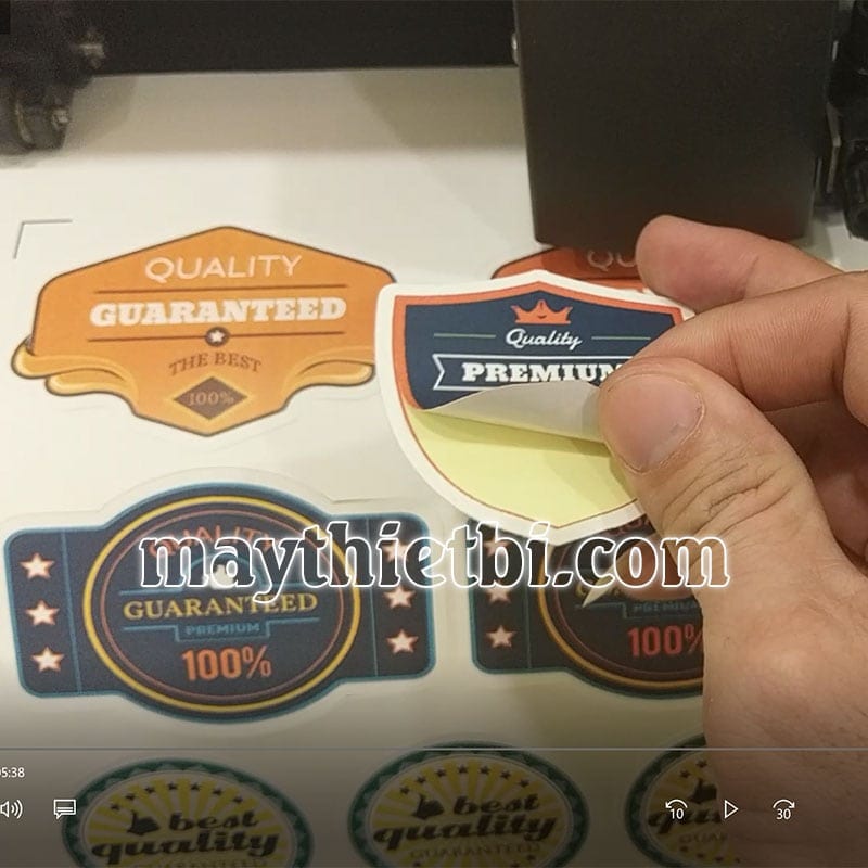 Cách kết hợp cắt bế demi và cắt rời tem nhãn, xả tờ trên máy cắt decal Graphtec CE6000 Plus