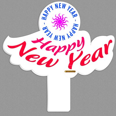 Hashtag cầm tay Chúc Mừng Năm Mới Happy New Year