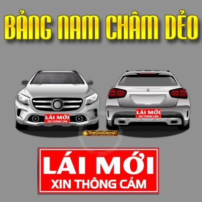 Bảng nam châm dẻo "Lái mới xin thông cảm" giá rẻ