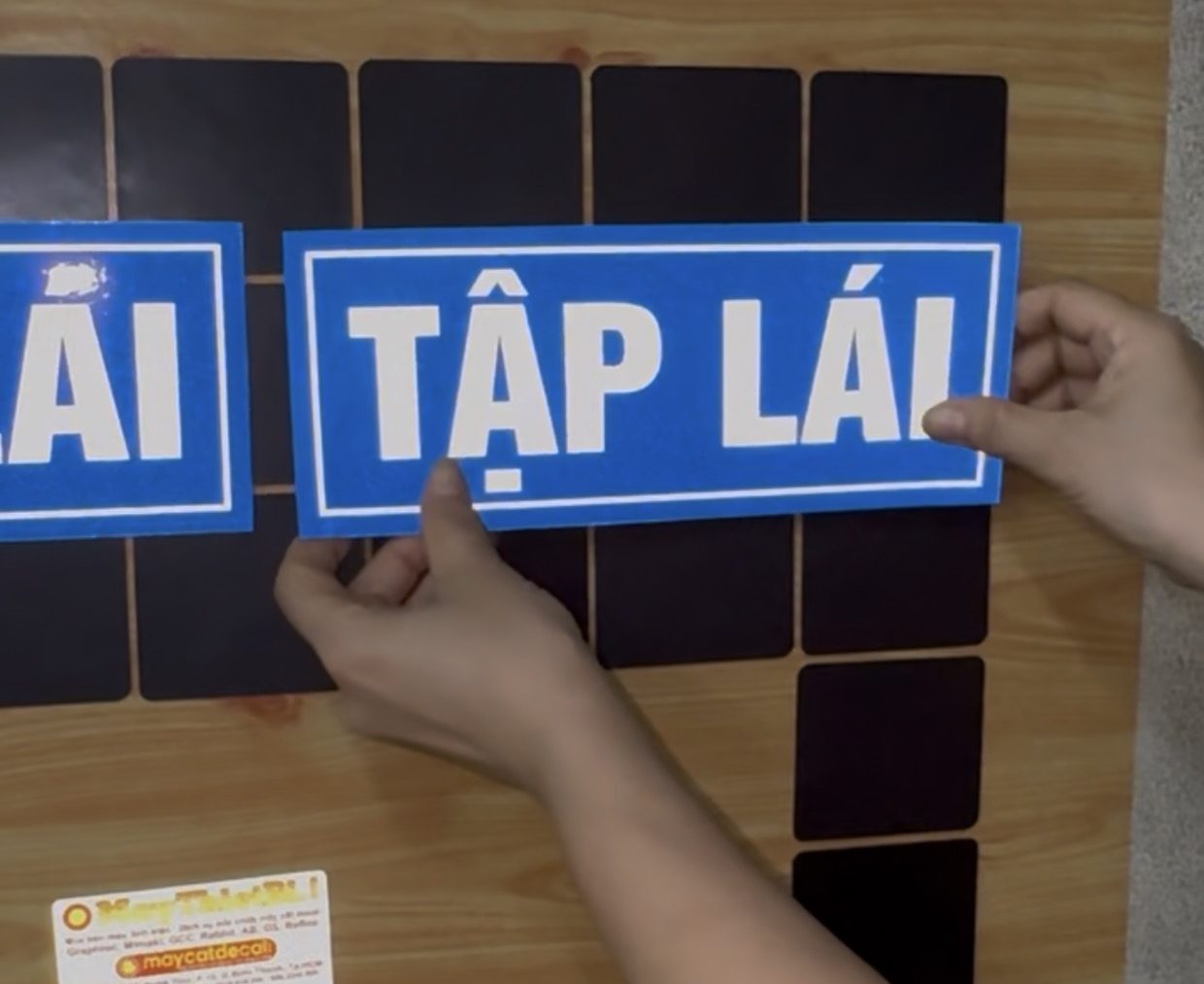 Bảng tập lái nam châm dẻo decal phản quang 3M