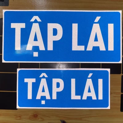 Bảng Tập Lái Decal Phản Quang 3M 610 Dán Trực Tiếp Giá Rẻ (1 cặp)